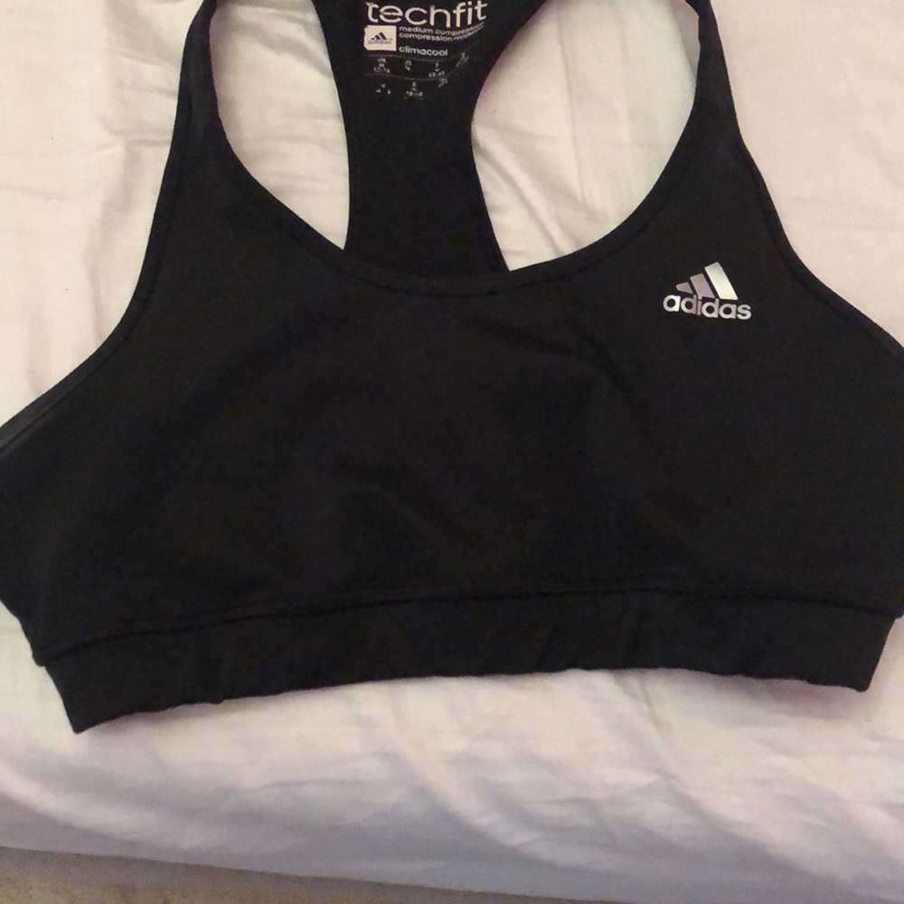 Used / Worn Black Adidas Sports Bra - Picture 3 of 5